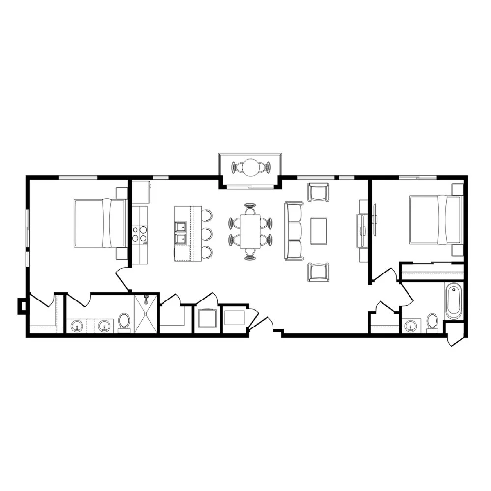Iconic I floor plan, residence 1202