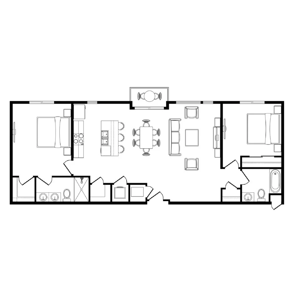Galindo floor plan, residence 1204