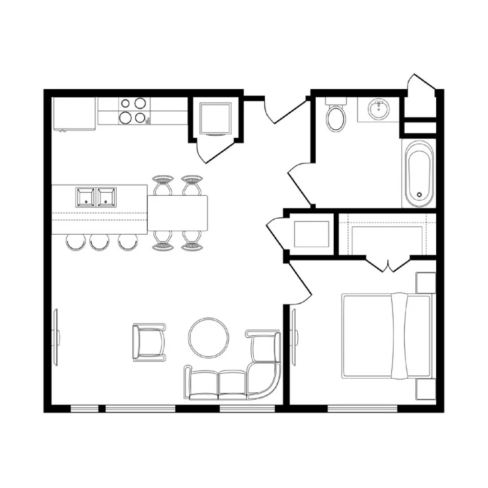 Acadia floor plan, residence 1205