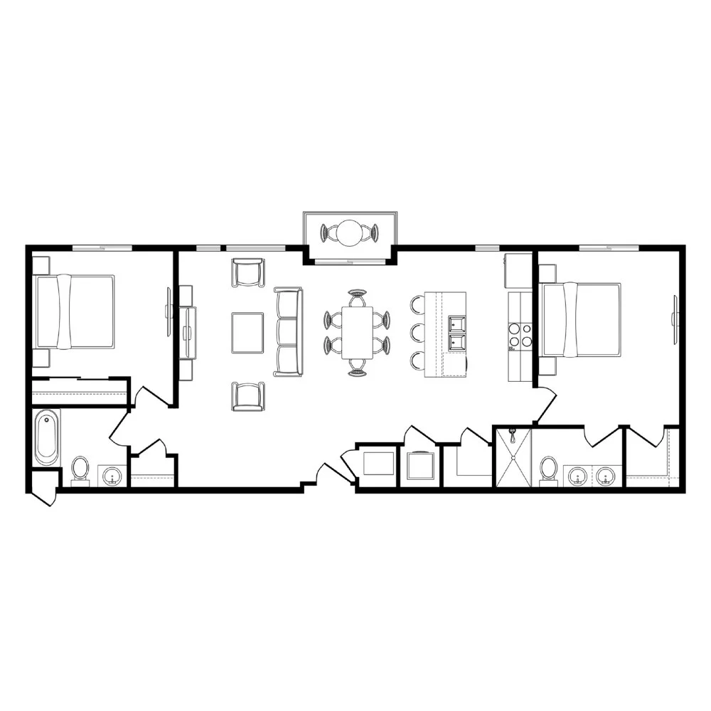 Galindo floor plan, residence 1206