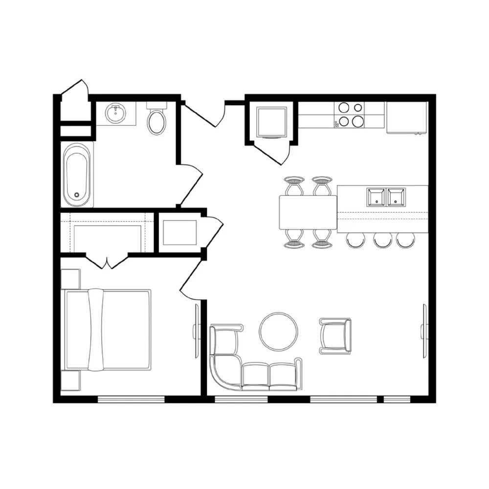 Acadia floor plan, residence 1207