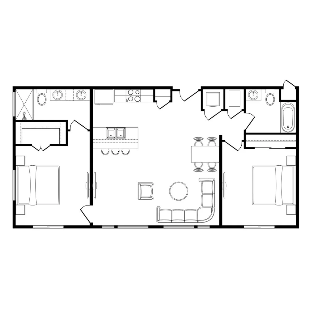 Finley floor plan, residence 1301