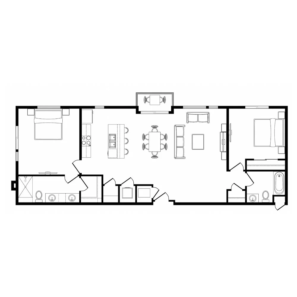 Iconic II floor plan, residence 1302
