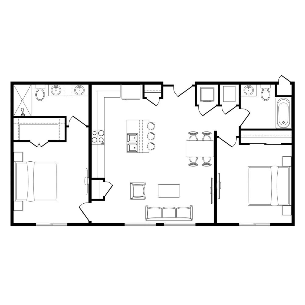 Baxter floor plan, residence 1303