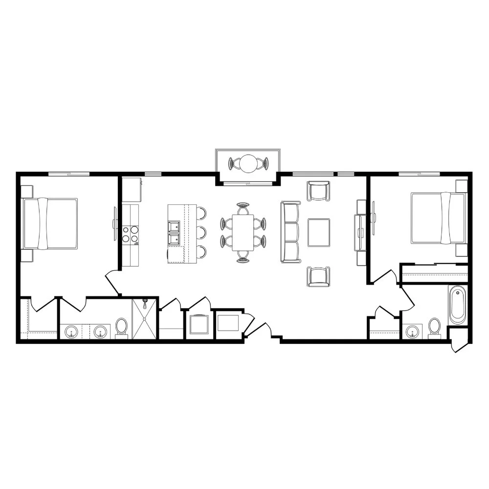 Galindo floor plan, residence 1304