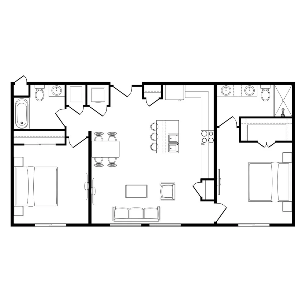 Baxter floor plan, residence 1305
