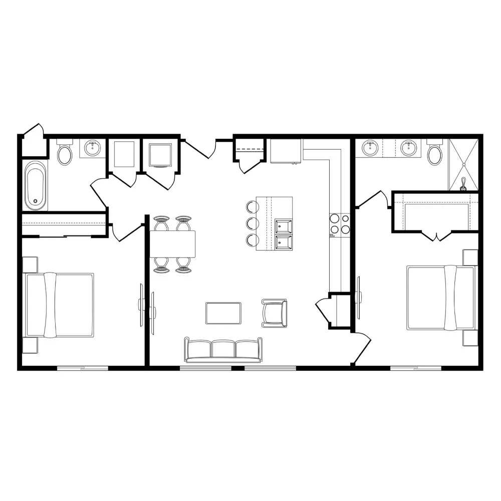 Baxter floor plan, residence 1307