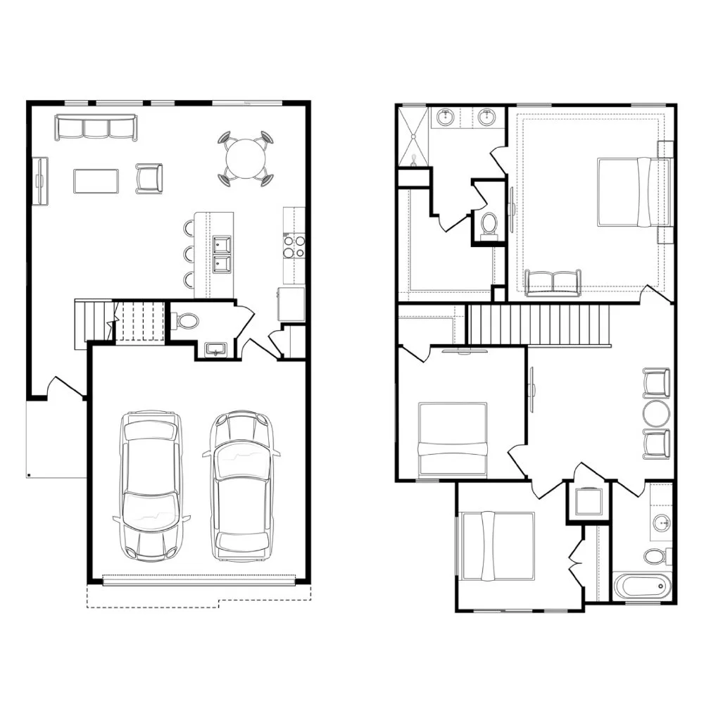 Kirbey floor plan, residence 2102