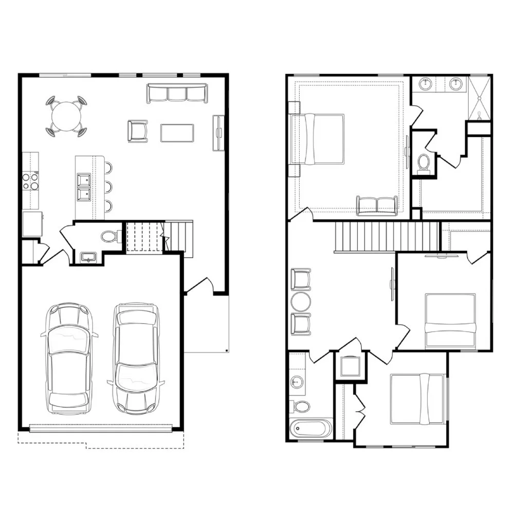 Kirbey floor plan, residence 2105